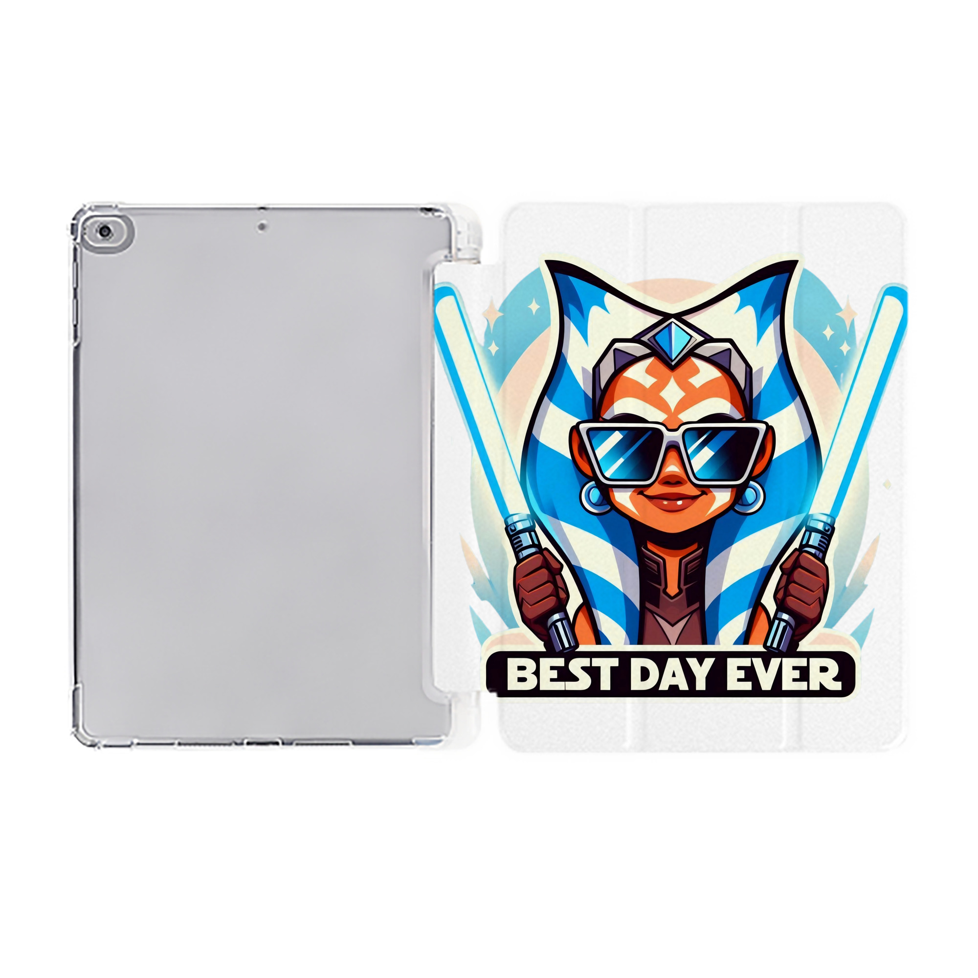 （画像用） スター・ウォーズ Star Wars IPad ケース ペン収納付き 三つ折りスタンド PUレザー×シリコン 対応機種9.5/10.5/10.9インチ